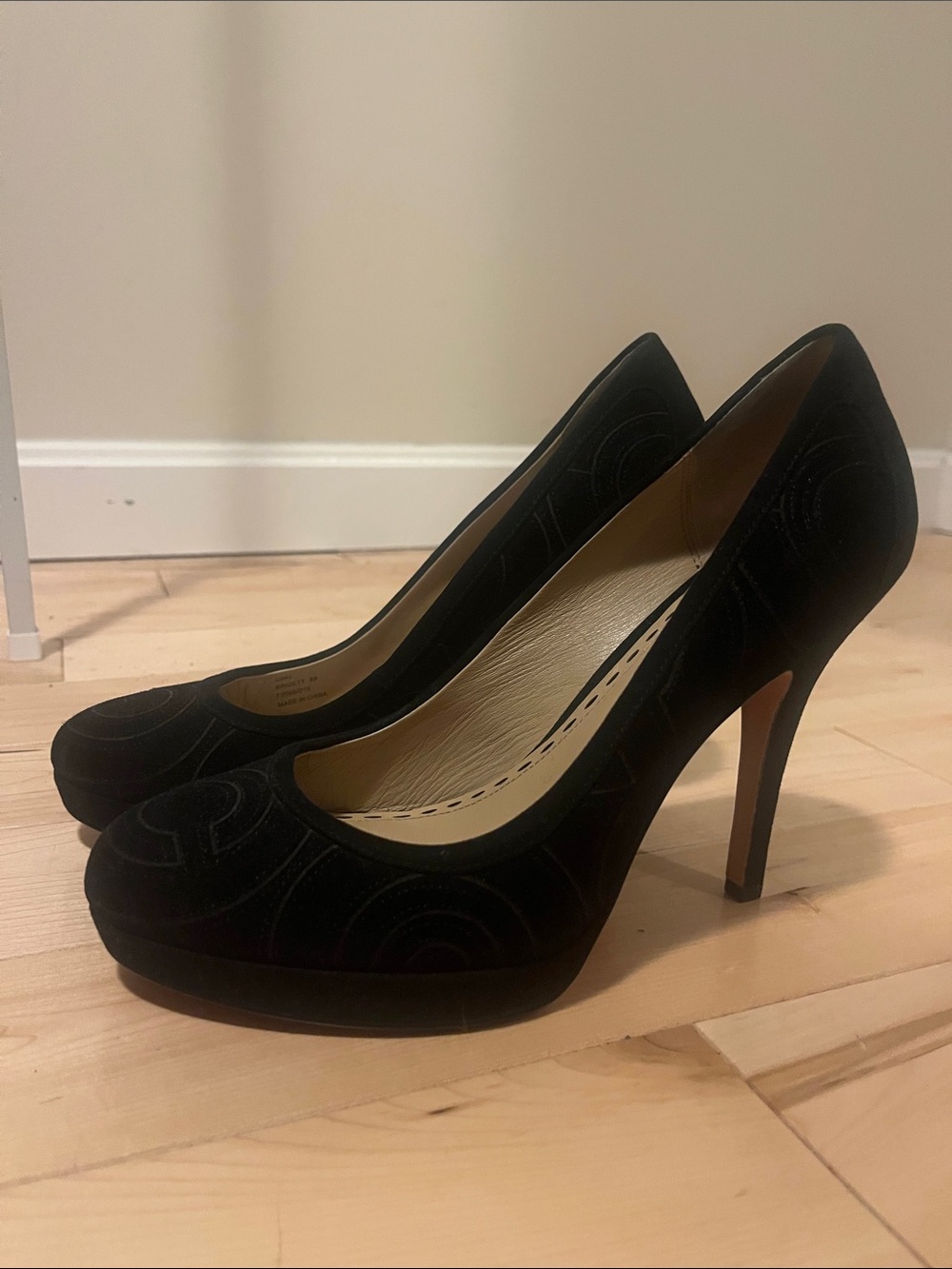 Coach Black Suede High Heels
